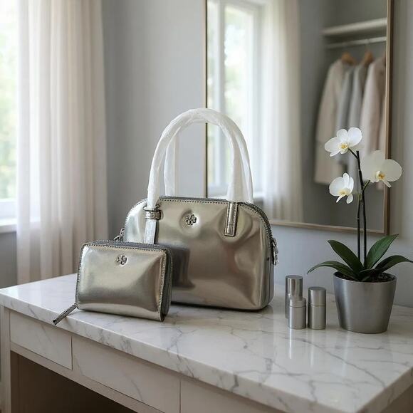 Tory Burch Emerson Dome Satchel 153467 & Emerson Mini Wallet 153359 - Picture 16 of 16